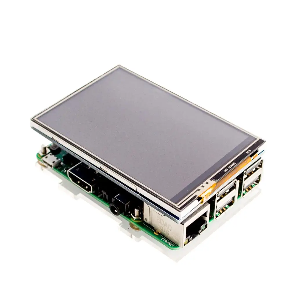 Raspberry Pi3 Модель B плата + 3 5 TFT ЖК дисплей с сенсорным экраном Прозрачный чехол для