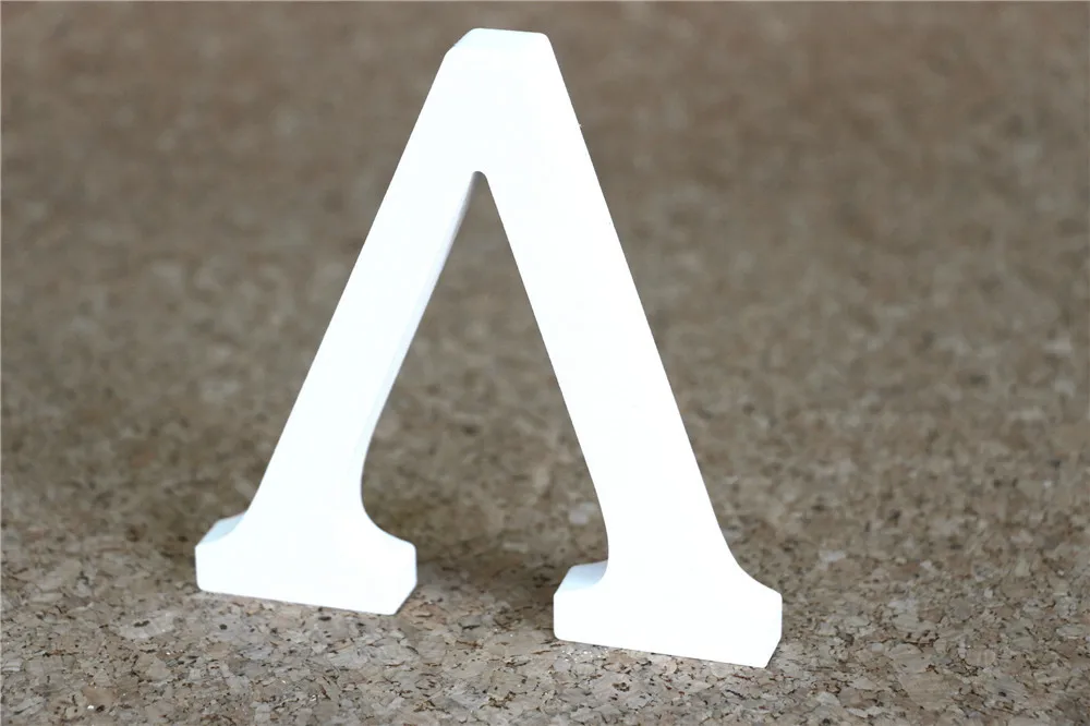 Новейшие 15 см искусственные деревянные белые греческие буквы алфавита для