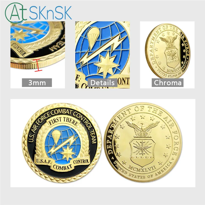

Wholesale 50/100pcs/lot U.S. Air Force Combat Command Team U.S.A.F. ACC Challenge Coin for Gift