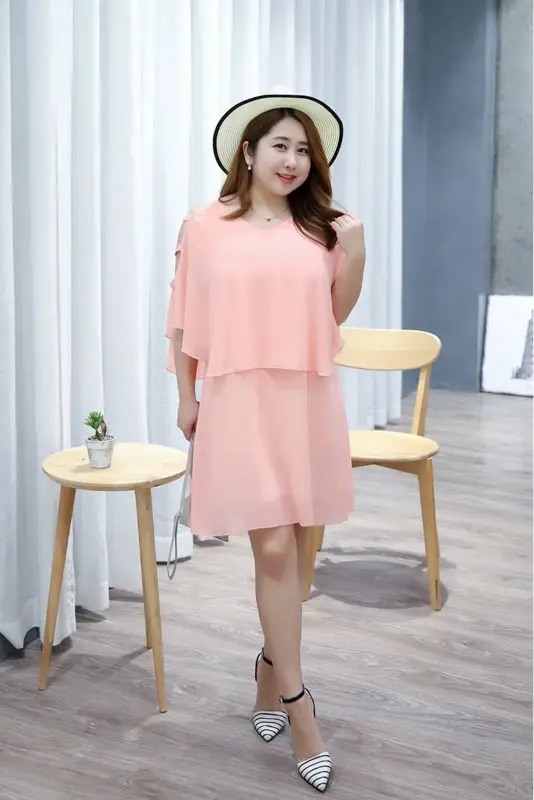 Женское шифоновое платье Vagary летнее большого размера с v-образным вырезом и