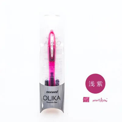 Корея monami OLIKA набор авторучек прозрачный разноцветный F Nib 0,5 мм каллиграфия Скрапбукинг Kawaii чернильная ручка для письма 02099F - Цвет: Purple Fountain Pen