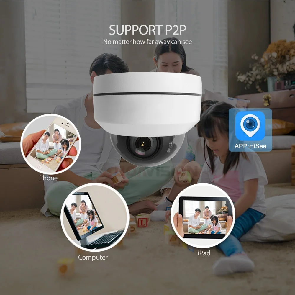 Супер Мини PTZ IP камера HD 1080 P/5MP Купол Открытый водонепроницаемый 2MP CCTV безопасности PTZ камера s 4X оптический зум объектив IR 20M P2P