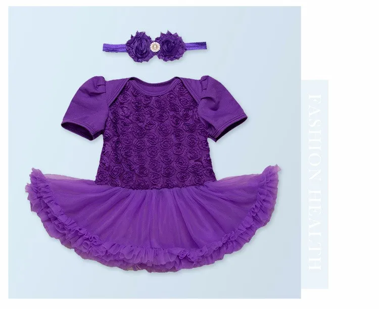 Reborn baby doll clothes red/pink/purple rose dress short-sleeved fit for 50-55cm dolls accessories children present | Игрушки и хобби