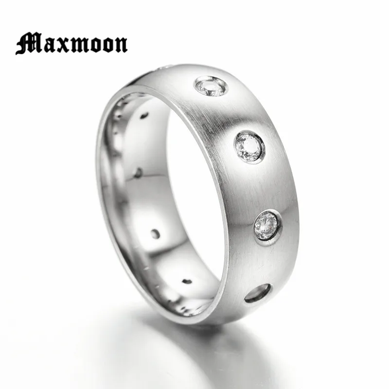 Maxmoon Unisex New Fashion Charm Brand Design Lady Wedding Zircon Ring High Quality Men Women Rings | Украшения и аксессуары