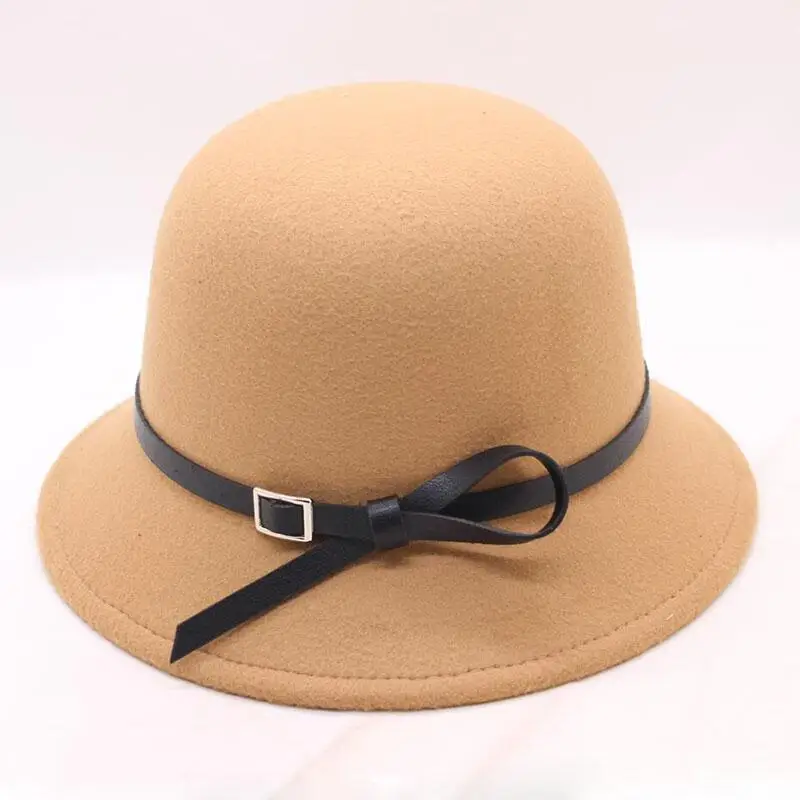 Ladies Cloche Winter Cap Soft for Girl Hats Trendy Derby Wool Bowler Fall Winter Warm Lovers Fedoras Princess Caps Chapeau Femme