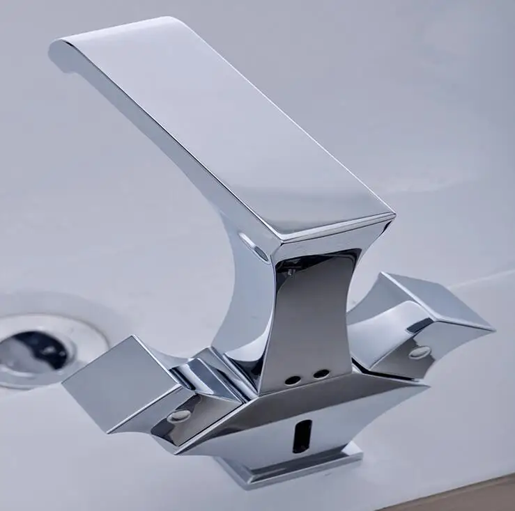 Латунный Смеситель для раковины с одним отверстием хромированный смеситель в