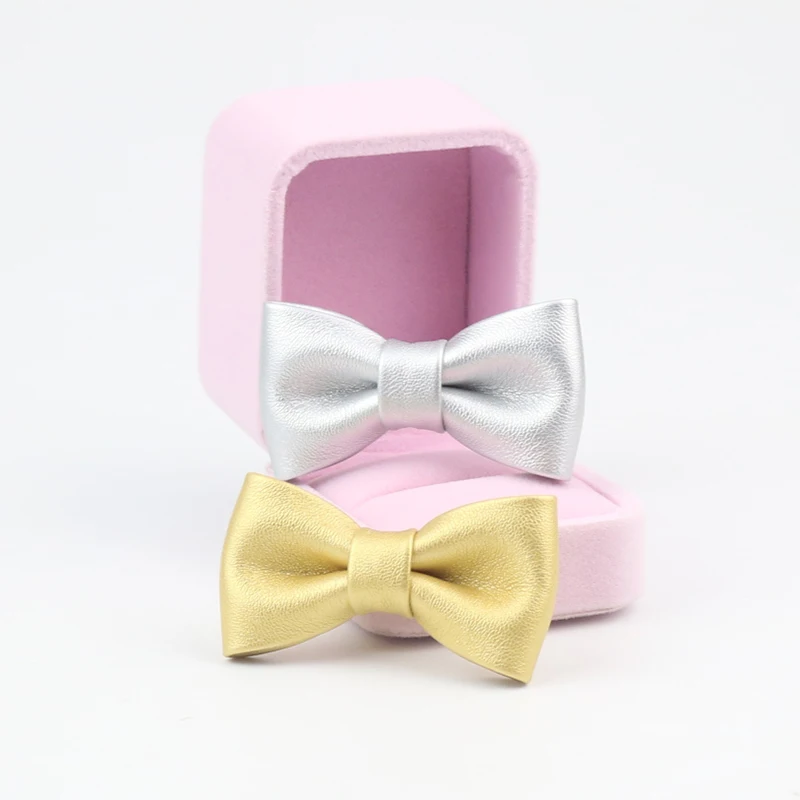 DIY Hairpin Children's Head Ornaments Leather Material Bow Tie PU Layering Handmade Loop Clothing Shoes Accessories | Дом и сад