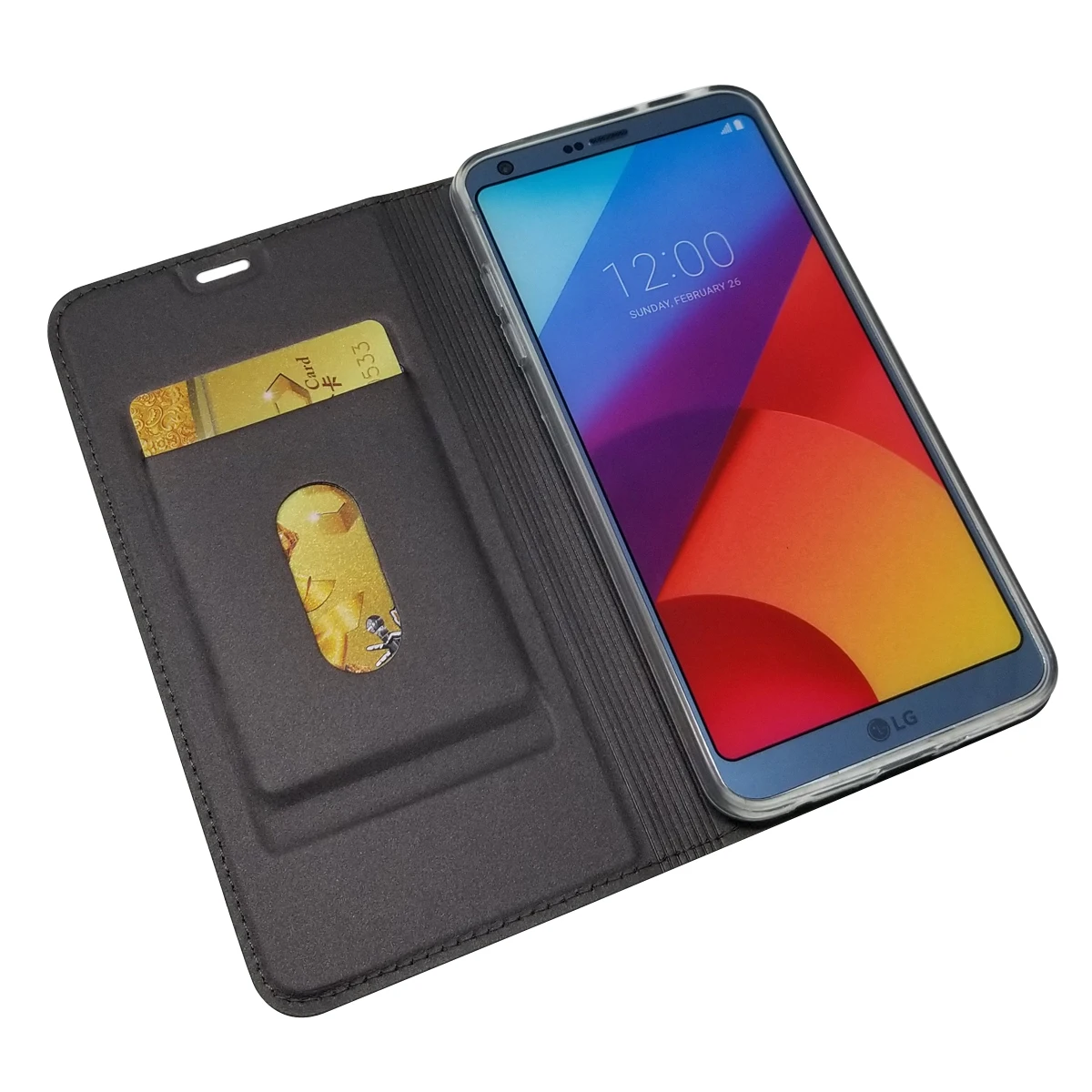 Кожаный чехол флип для LG G6 кронштейн drop-доказательство клатч чехлы | Мобильные