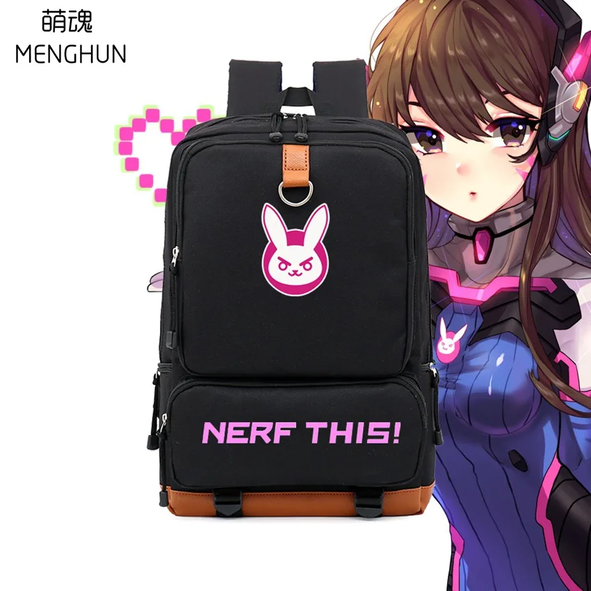 Милый новый дизайн милый OW hero DVA концепт рюкзак Nerf этот вместительный школьный
