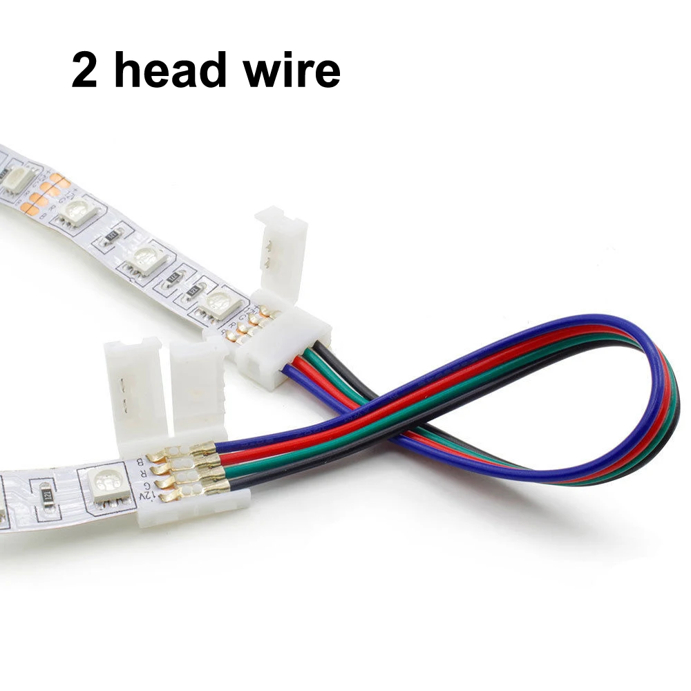 1 шт. 2Pin 4pin 8 мм 10 RGB один цвет Пайки PCB к кабель адаптер для 3528 5050 led светильник|led rgb