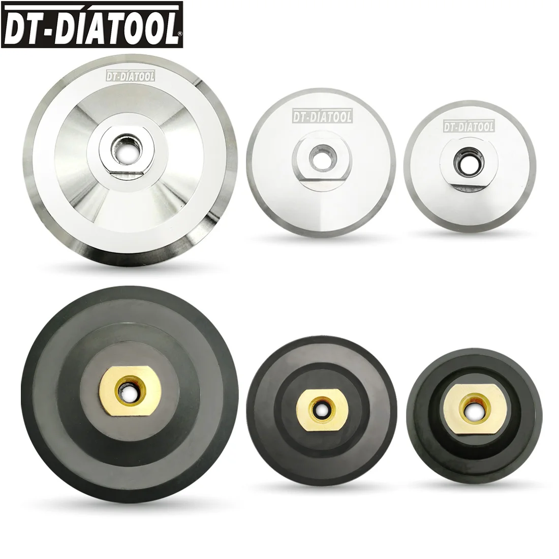 

2pcs/pk 80mm/100mm/125mm Back Pad for Diamond Polishing Backer Pads M14 or 5/8-11 Thread 3" 4" 5" Grinding Discs Backing Holder