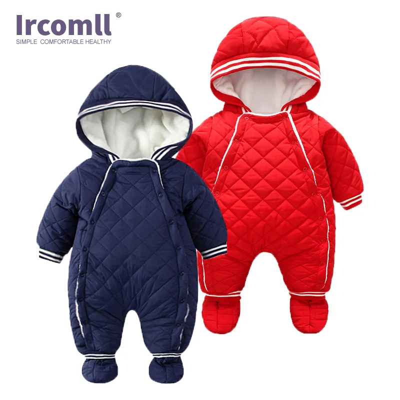 Ircomll/2018 новые детские зимние комбинезоны с подкладкой из флиса мягкие удобные