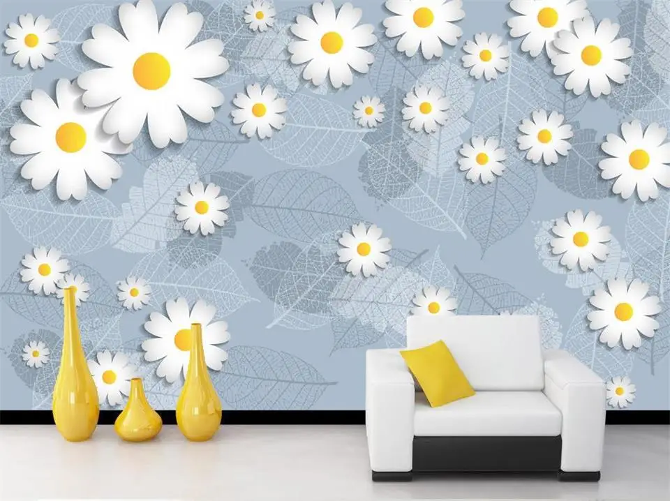 Пользовательские фрески 3d фото обои маленькая Хризантема художественная