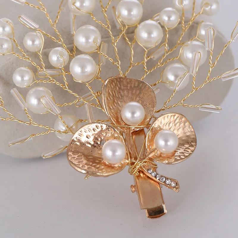 

Europe Style Hot Hand-knitted Hairpin Earrings Set Pearl Hairpin New Hair Accessories Wholesale