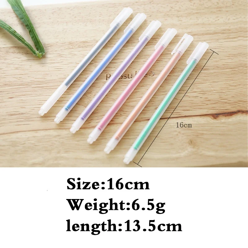 6 цветов MUJI стиль 0,5 мм матовая прозрачная цветная ручка на водной основе гелевая ручка цвета чернил ручка Производитель ручка школьные офисные принадлежности