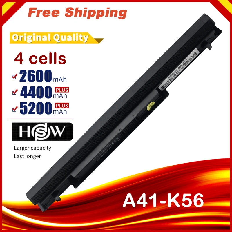 4C Аккумулятор для ноутбука asus A46CB A56CB E46CB K46CB K56CB R405CB R505CB S405CB S40CB S46CB S505CB S56CB U58CB A46CM A56CM