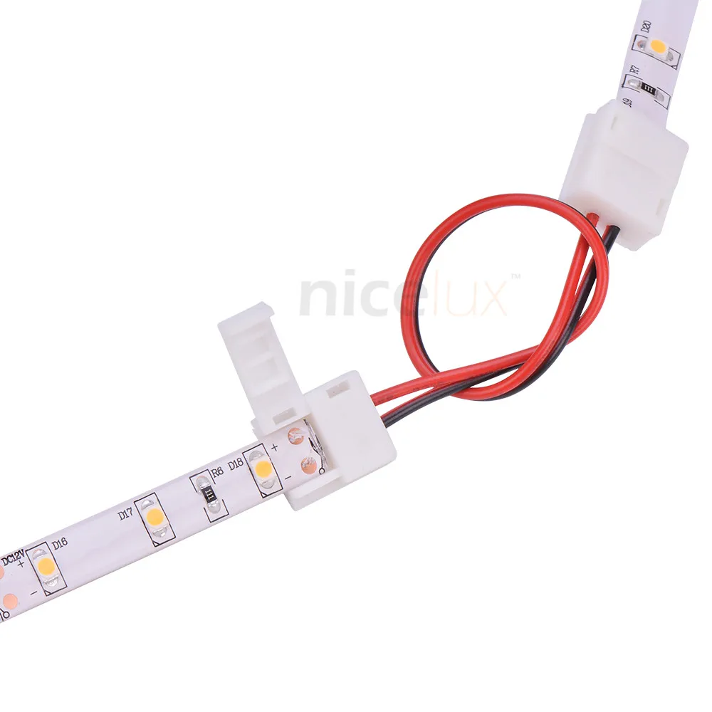 5 шт. 2 контактный разъем для 8 мм SMD Одноцветный водонепроницаемый IP65/54 3014 3528