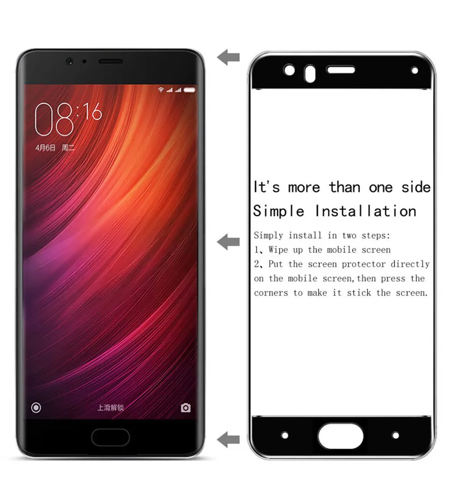 Imak Оригинальное полное покрытие закаленное стекло для Xiaomi Mi 6 Mi6 Стекло 9H