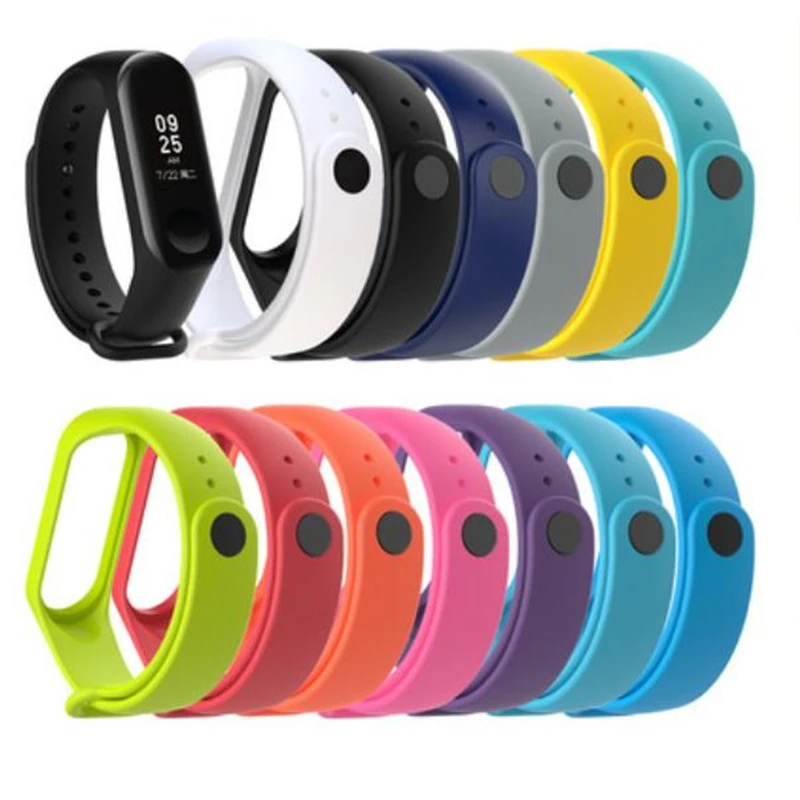 Силиконовый ремешок для Xiaomi Mi Band 4 3 аксессуары браслета сменные