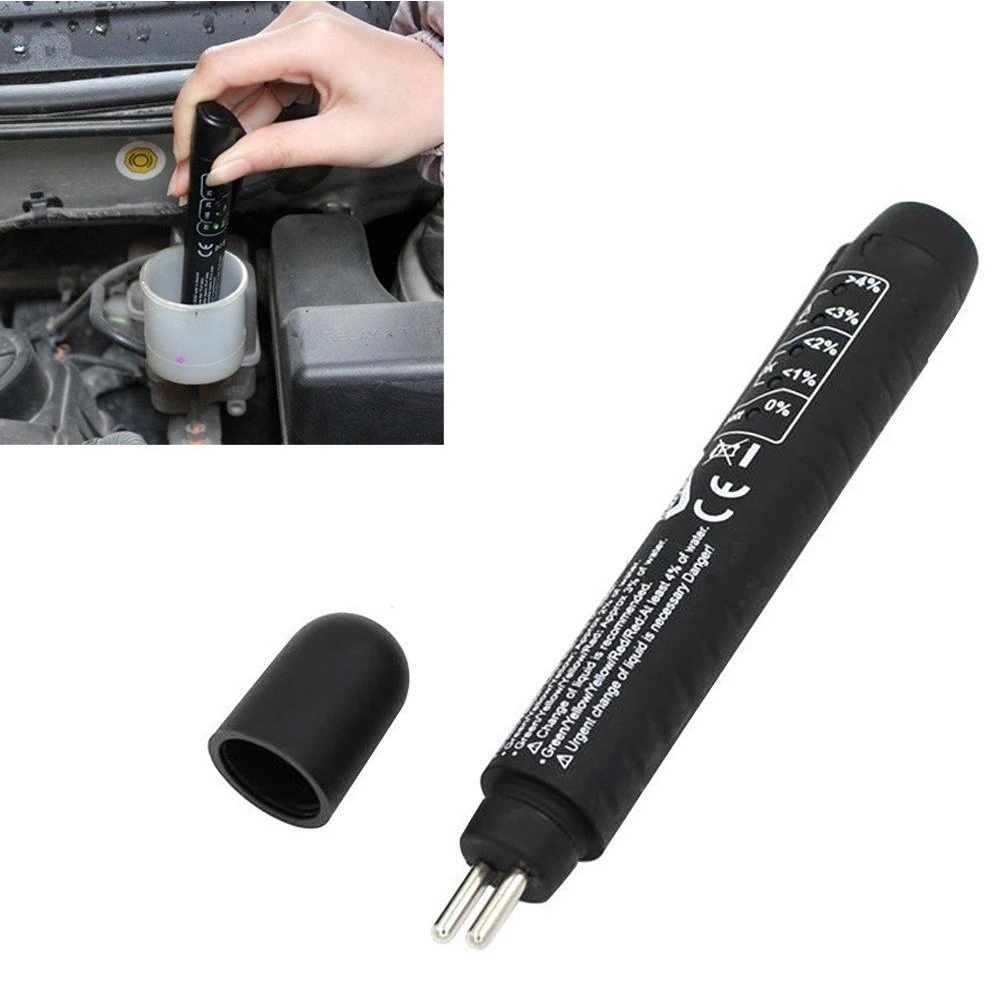 NEW HOT SLAES Car Brake Fluid Oil Tester Detection Pen with 5 LED indicator Auto Testing Tool |