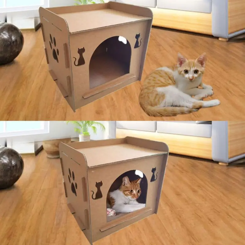 Когтеточка для домашних животных котенок домик кошек Лежанка сна игрушка
