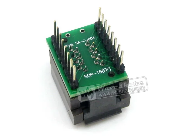 SO16 SOIC16 SOP16 к DIP16 (B) Enplas IC Программируемый адаптер тестовый сгорающий разъем шаг 1 27