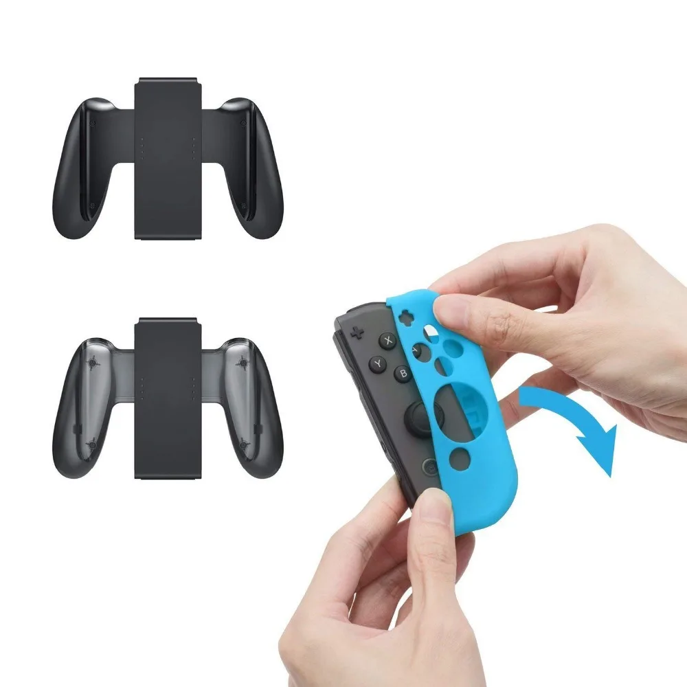 Силиконовый ударопрочный защитный чехол для nintendo Switch, с защитными кожей Joy-Con и противоскользящими накладки на джойстик, 11 в 1 комплект