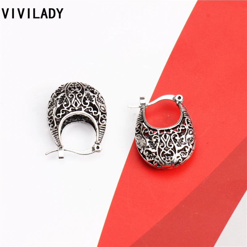 VIVILADY Винтажные серьги-кольца в виде искусственной кожи женские серьги из