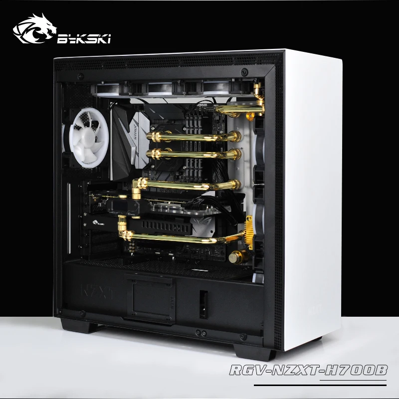 BYKSKI акриловая водная доска Решение подходит NZXT H700I чехол для компьютера для специального резервуара/3PIN RGB 5 v/Поддержка Combo DDC насос
