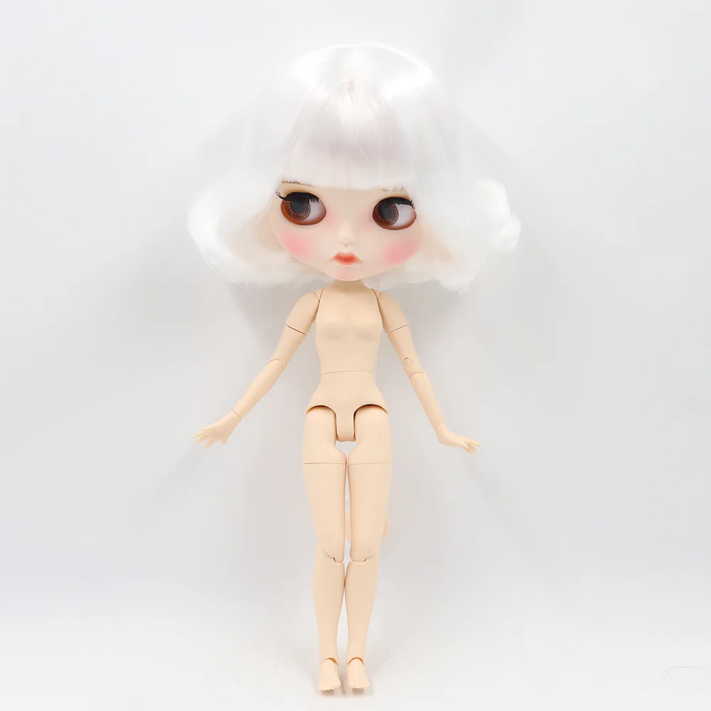 ICY Fortune Days factory blyth кукла белая кожа соединение тела Новое матовое лицо с бровями губы короткие белые волосы DIY sd Подарочная игрушка