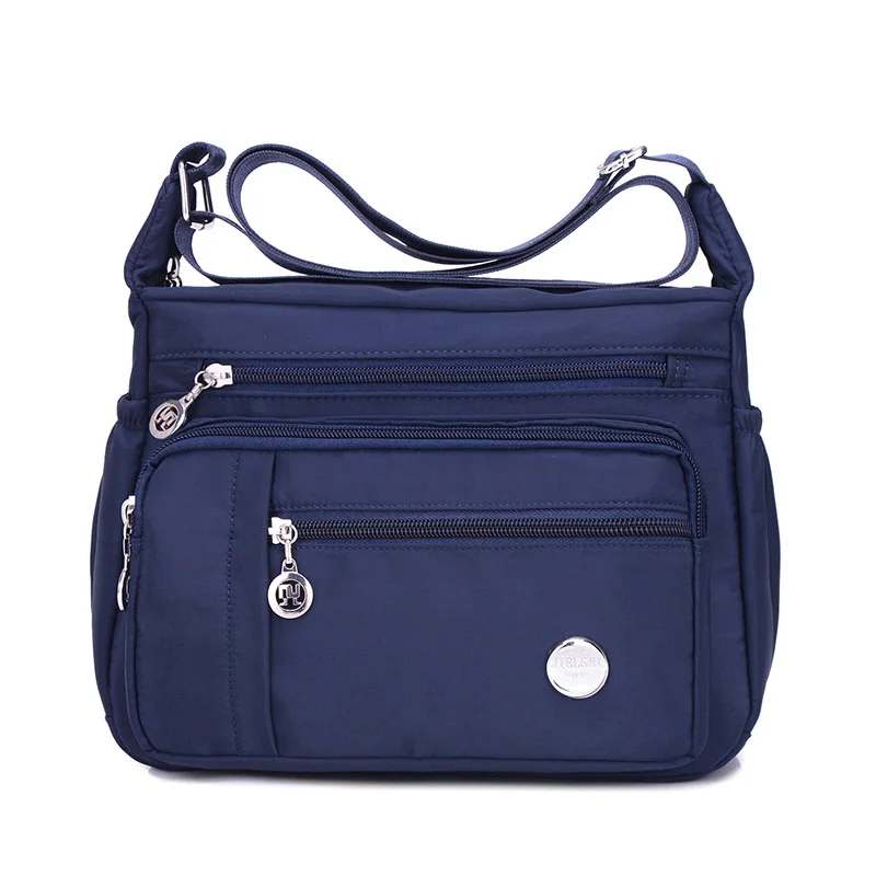 Small dark blue Большие и маленькие два стиля сумки через плечо женские сумки Женская нейлоновая пляжная сумка-Кроссбоди мешок основная Дамская дорожная сумка - Цвет: Small dark blue