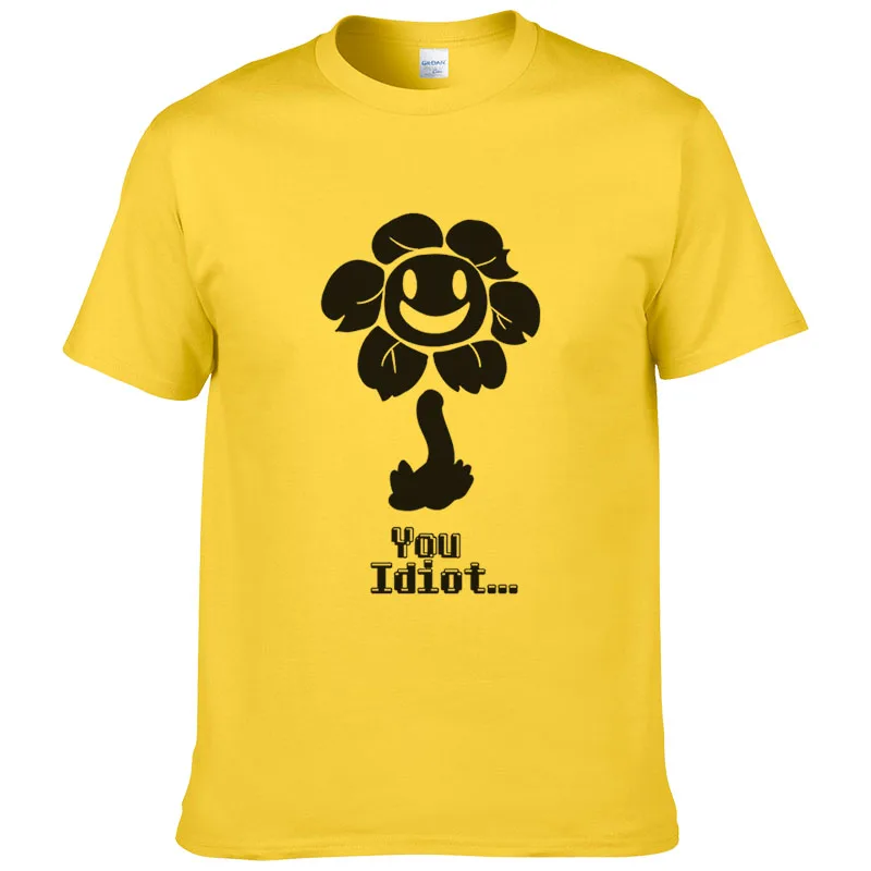 Новая модная футболка солнце подсолнечника хлопок печати мужская с коротким