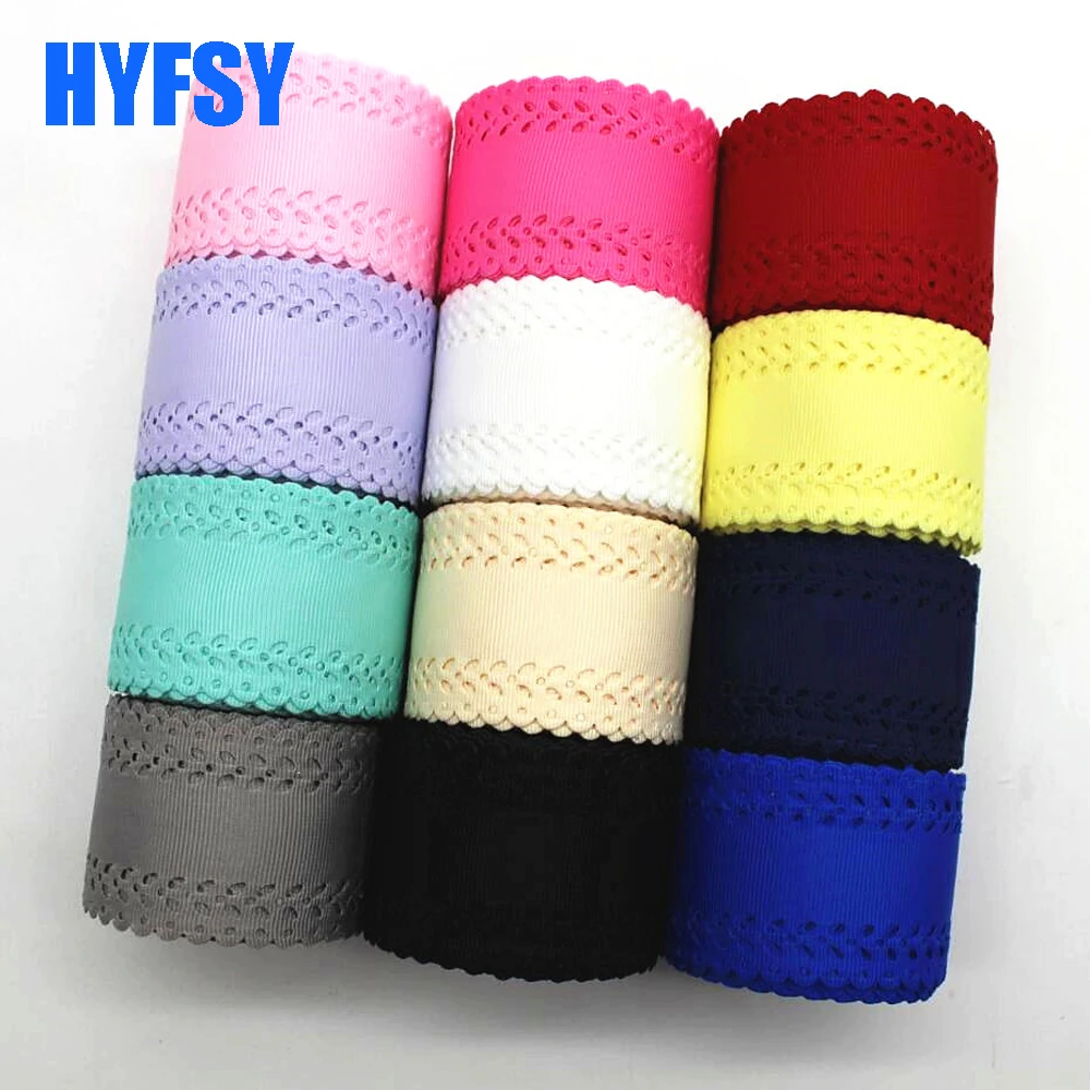 Hyfsy 10064 45 мм кружевная лента 10 ярдов DIY материалы ручной работы подарочная упаковка полое кружевное платье аксессуары корсажная лента однотонная