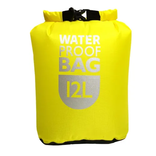 Yellow 12L 6L 12L 24L рафтинг для плавания на лодках сухой мешок парусный Каякинг каноинг река Трассировка пакет треккинг плавающий водонепроницаемый мешок - Цвет: Yellow 12L
