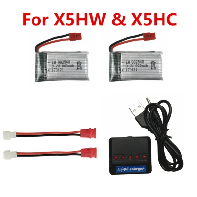 3,7 V 800mAh аккумулятор и USB зарядное устройство для SYMA X5 X5C X5S X5SW X5HW X5HC X5UC X5UW RC Дрон Квадрокоптер запасные части 3,7 v#3 - Цвет: Черный