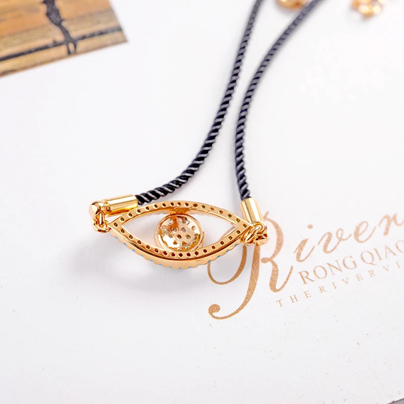 Классический острый гибкий браслет Модная бижутерия Черная веревка цепочка