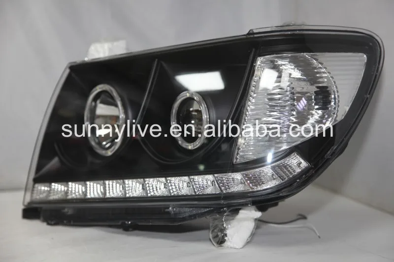 2006-2007 для TOYOTA Land cruiser LC100 4700 FJ100 светодиодный головной фонарь ангельские глазки черного типа
