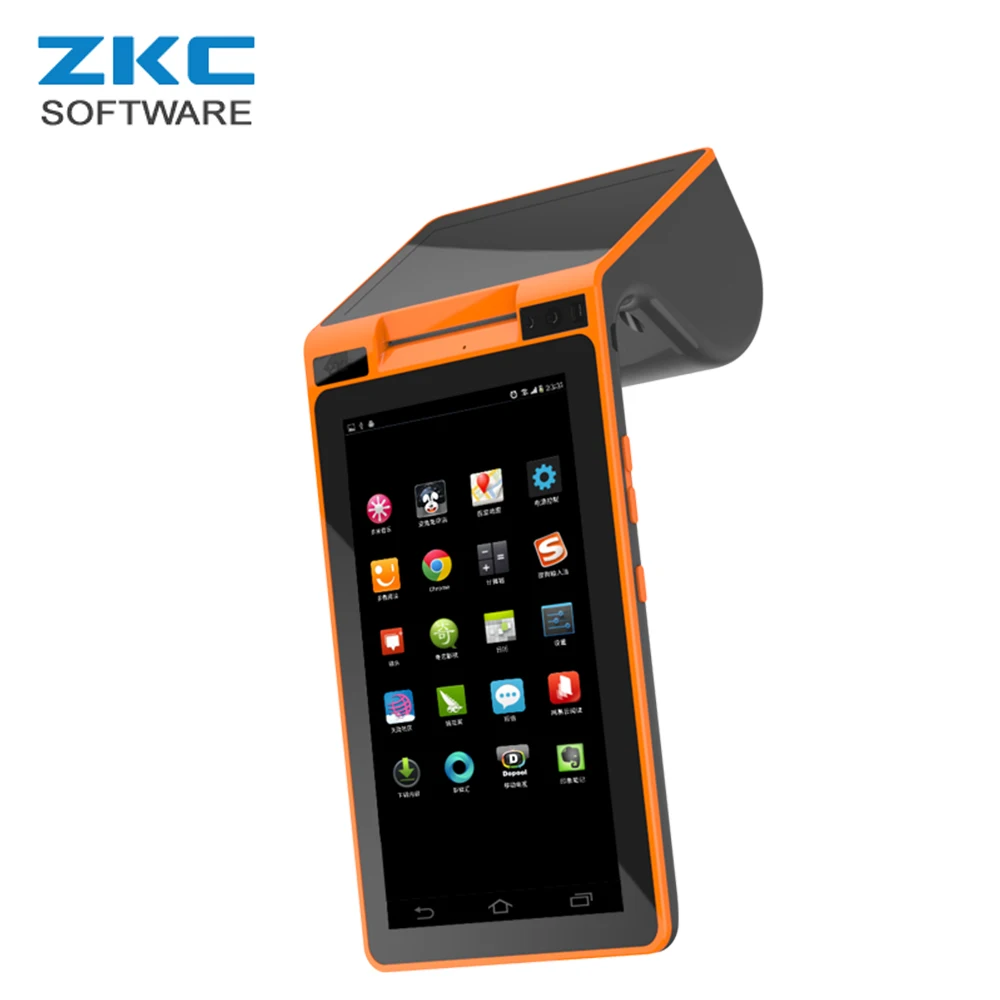 ZKC PC900S GPRS WiFi Android POS терминал с термопринтером NFC RFID камера|pos printer thermal|pos wifithermal wifi |