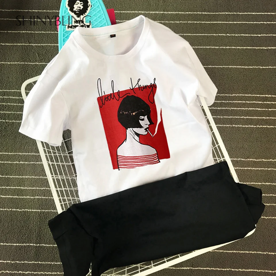Shinybling Матильда Леон Профессиональный Лето Корея Ulzzang Harajuku футболка для Для
