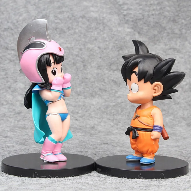Один набор Dragon Ball милый Сон Гоку и Чи фигурка игрушки фильмы DIY дисплей Kawaii Модель