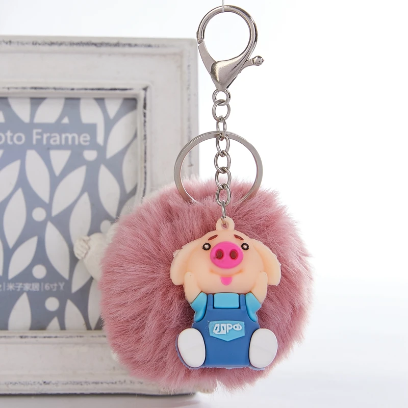 Мультфильм силикагель знаменитости брелок на ключи в форме поросенка Женская