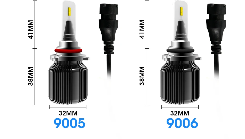 Carlitek 2 шт. водить автомобиль H4 H7 H11 H8 H9 авто фары HB4 H1 H3 HB3 9005 9006 лампы 40 Вт 8000LM 6000 K кронштейн для автомобильной фары противотуманные лампы