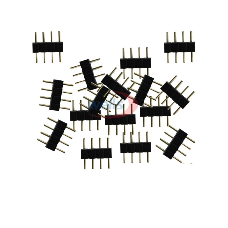 Бесплатная доставка 100 ~ 1000 шт двойной 4 контактный игла 4pin RGB Разъем типа папа для