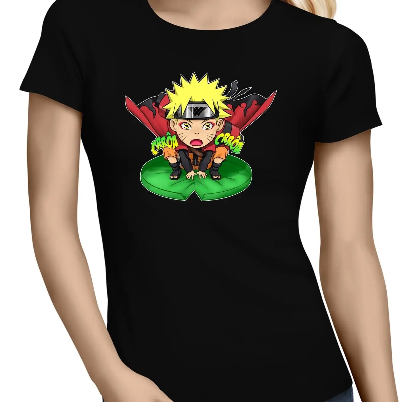 Футболка Manga Parodie Naruto Shippuden CROA No Jutsu! Футболки Femm мультфильм футболка Мужская