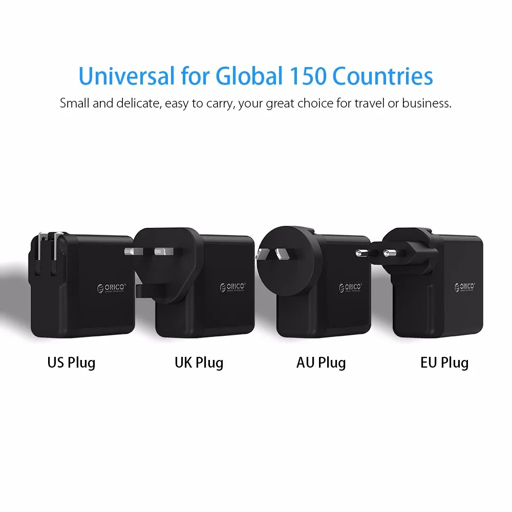 ORICO USB зарядное устройство 4 порта USB супер зарядное устройство 5V6. 8A 34 Вт настенное зарядное устройство с конвертером EU UK AU вилка