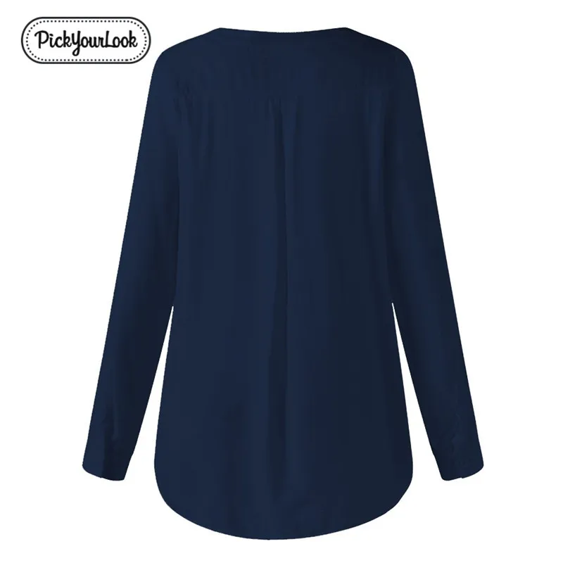 PickyourLook женские блузки размера плюс, кружевные цветочные свободные топы, белая рубашка с длинным рукавом из хлопка, повседневная женская блузка с v-образным вырезом 5XL
