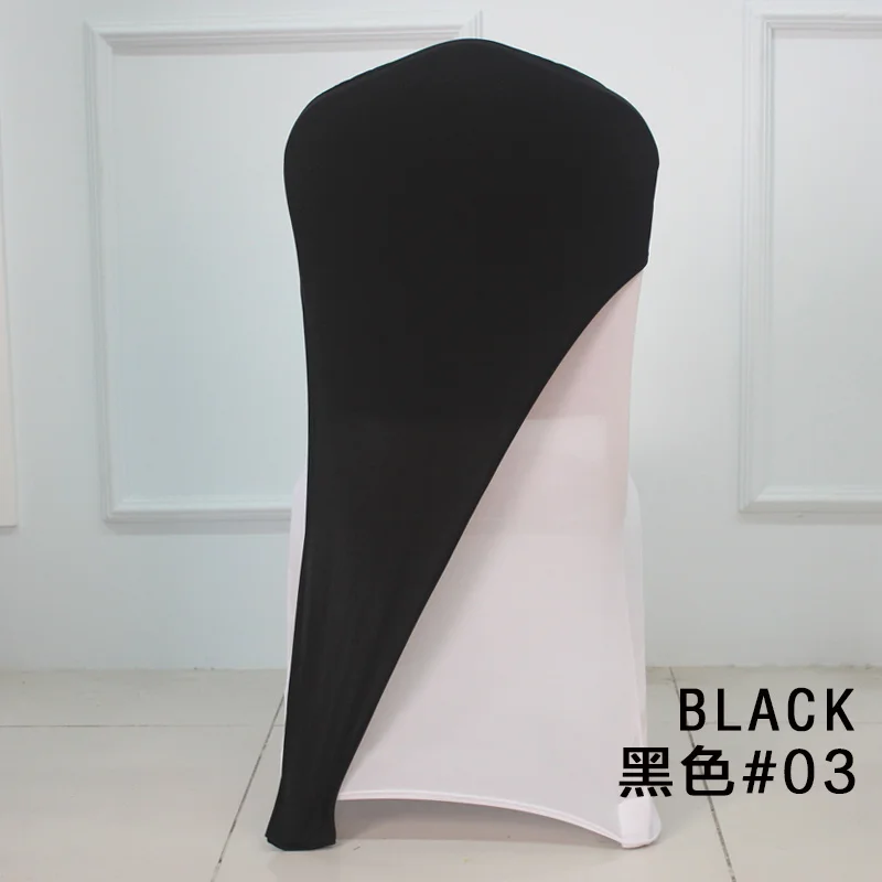 Универсальные белые эластичные чехлы на стулья из полиэстера и спандекса для