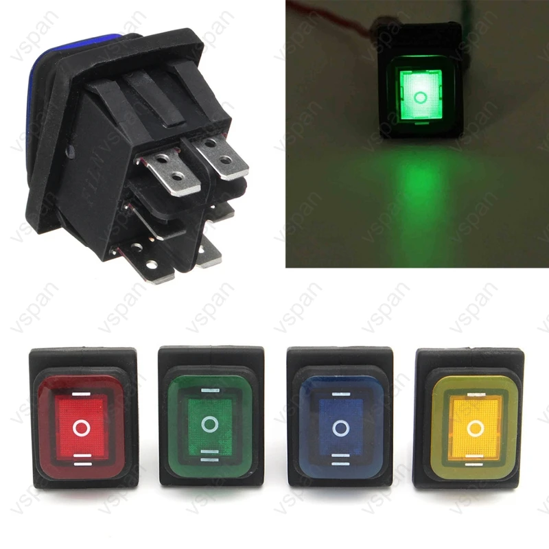 4pcs Waterproof Car Boat On Off 6 Pin 12V LED Light Rocker Switch Universal for DC Power Automobiles interruptor 12v | Автомобили и
