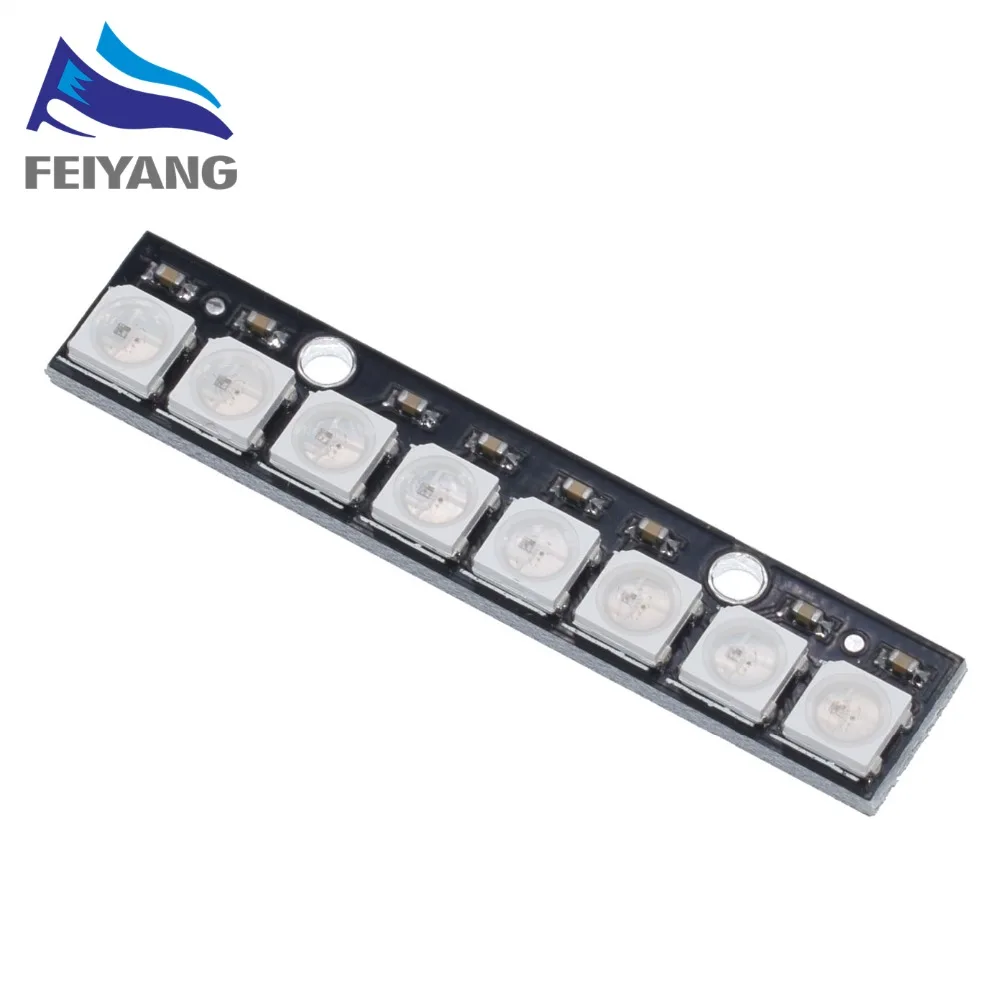 8-канальный сетевой видеорегистратор WS2812 5050 RGB светодиодный свет Встроенный full color-управляемый макетная плата