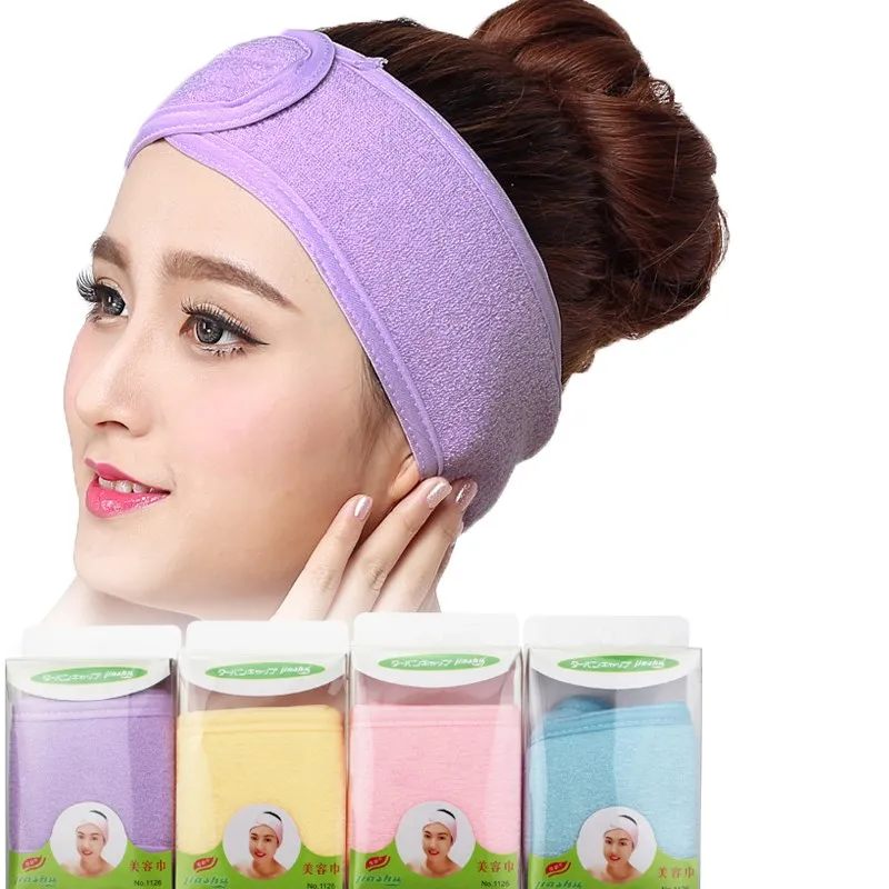 

Stretchable Velvet Grip Head Scarf Band Makeup Cosmetic Bath Mask Spa Shower Towel Postpartum Wig Wrap Make Up Headband